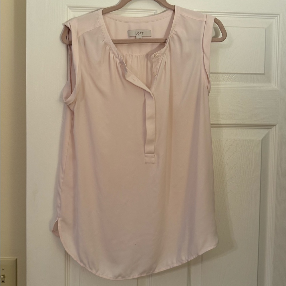 Loft medium blush pink top